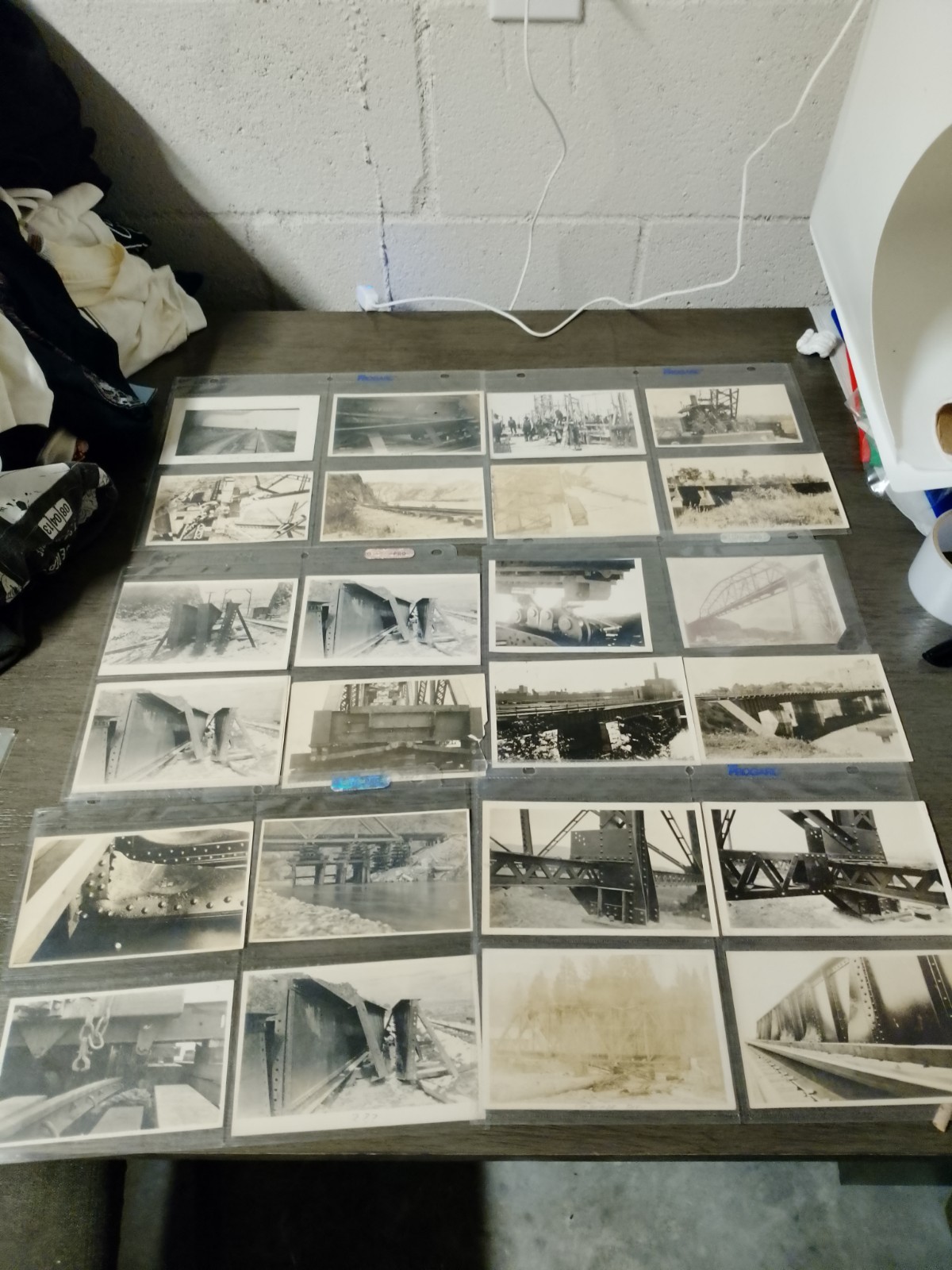 Vintage 1910s-20s Railroad & Bridge Construction Real Photo Postcards (RPPC) Lot