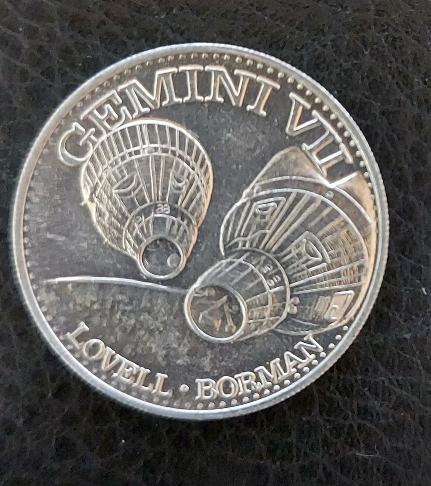 GEMINI VII Mission NASA Vintage Space Program Medallion Medal Challenge Coin