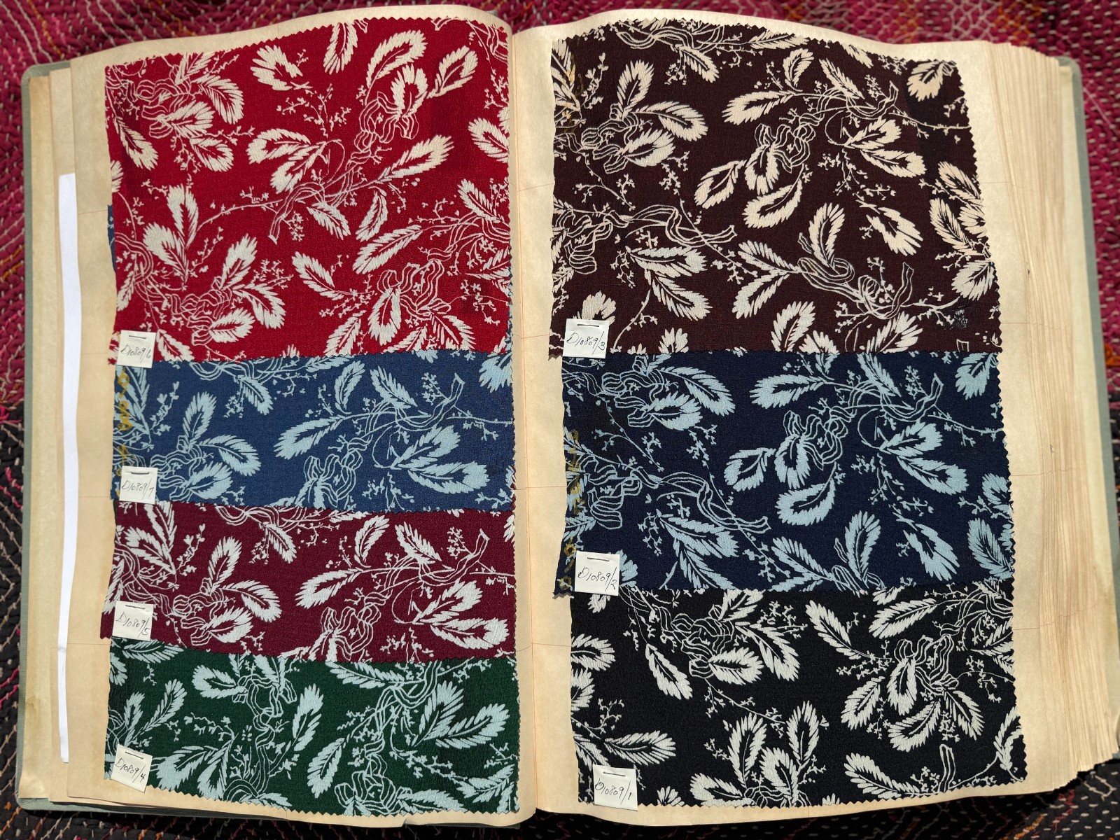 Unique Vintage Swatch Book American Circa 1950 358 swatches