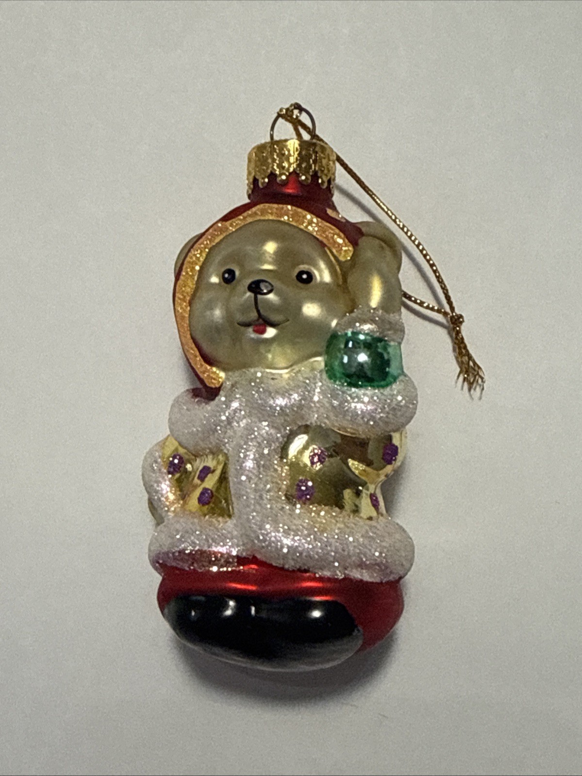 Unique Treasures Glass Ornament Christmas Bear Unique Treasures Glass Ornament Christmas Bear