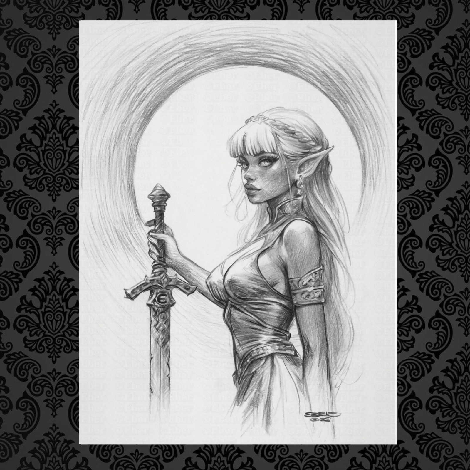 Original Drawing- Pretty girl - \