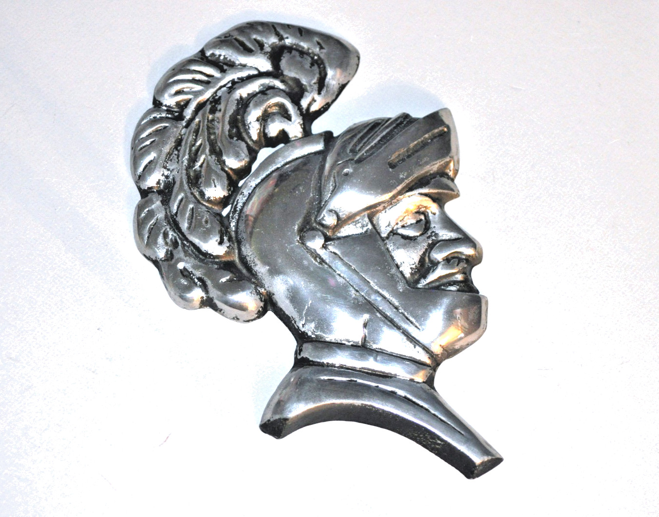 Vtg. Crusader Knights Tempolar Wall Hanging Bright Chrome Medieval