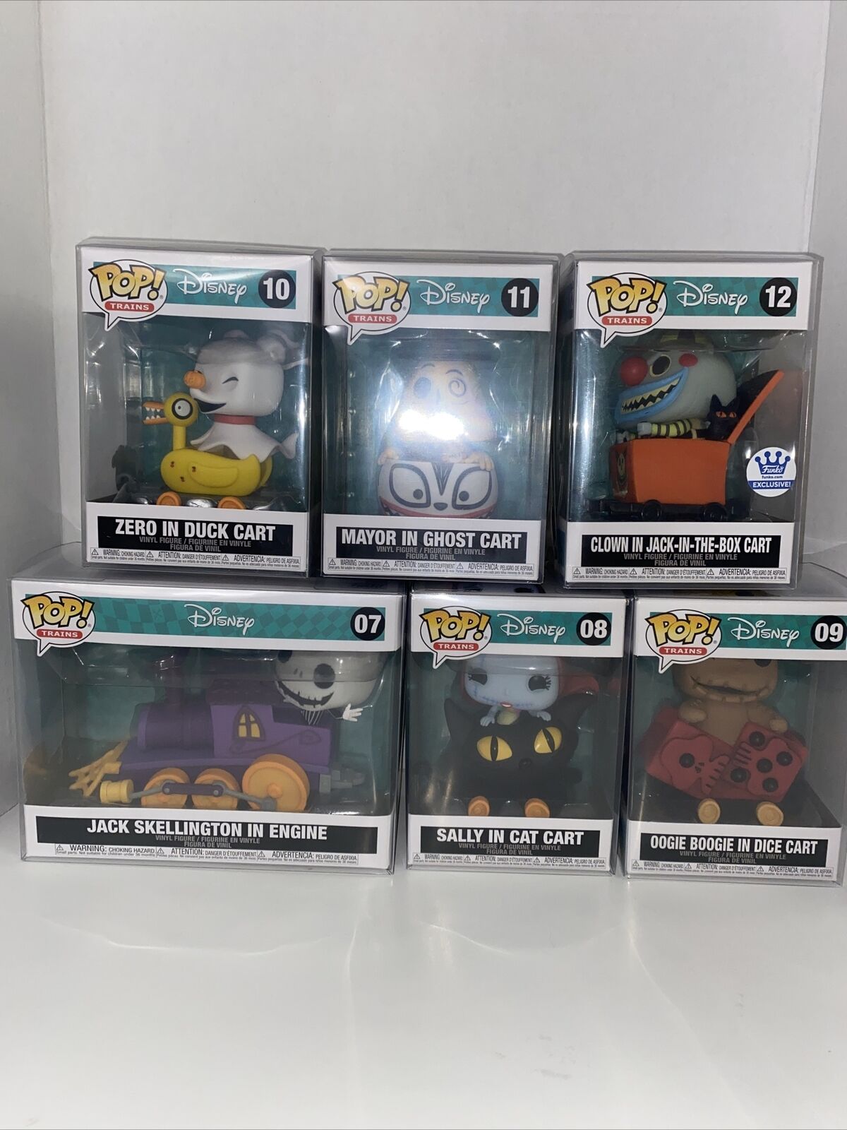 Funko Pop The Nightmare Before Christmas Trains - Set Of 6 With Protectors 🤡🔥