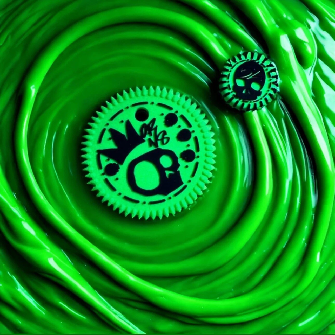 52 Graves x Simply Orn8 Slime Green Glow in the Dark Death Cookie EDC