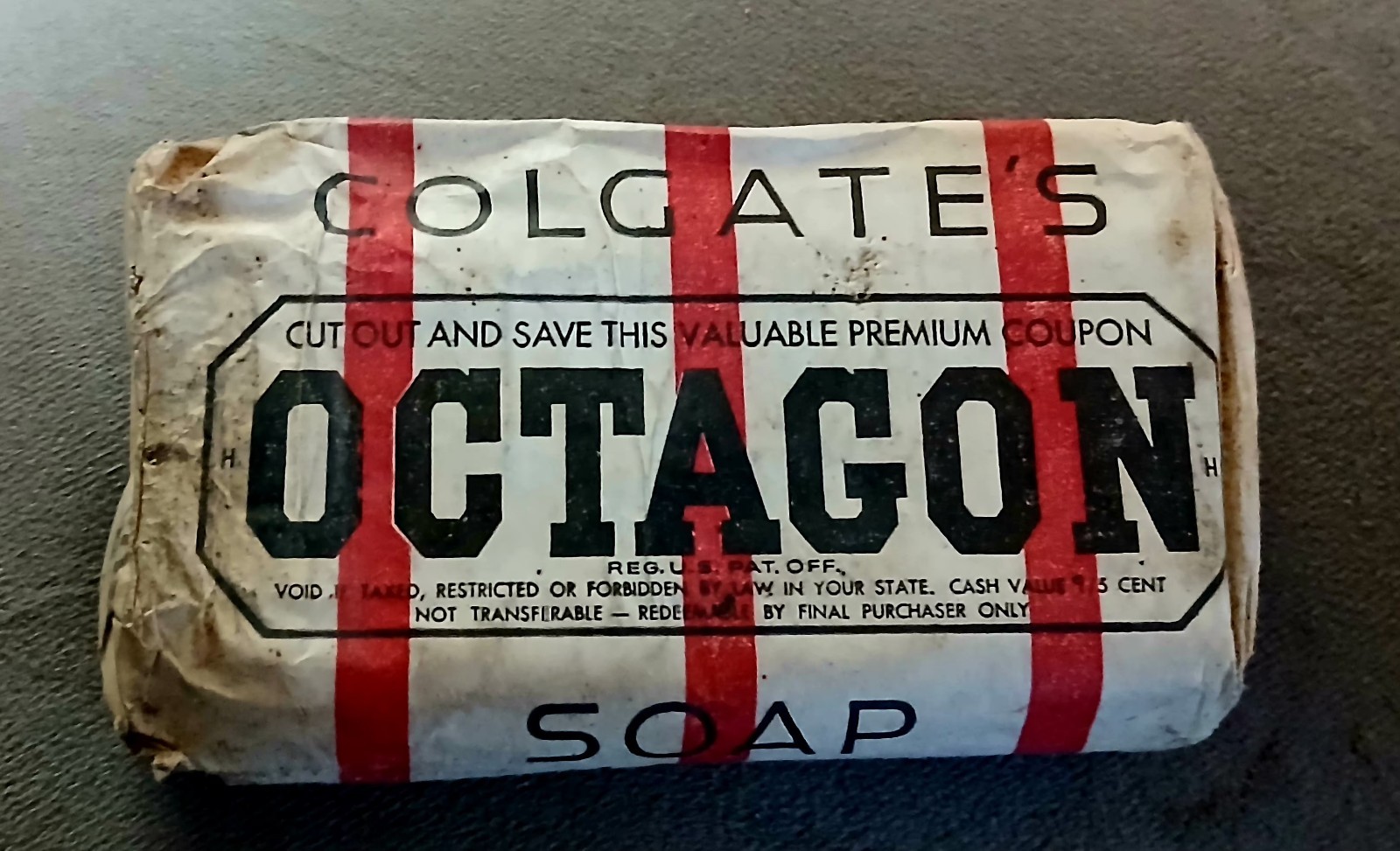Vintage Colgate\'s Octagon All Purpose Soap Bar 7 Oz Laundry NOS  1930\'s - 40\'s