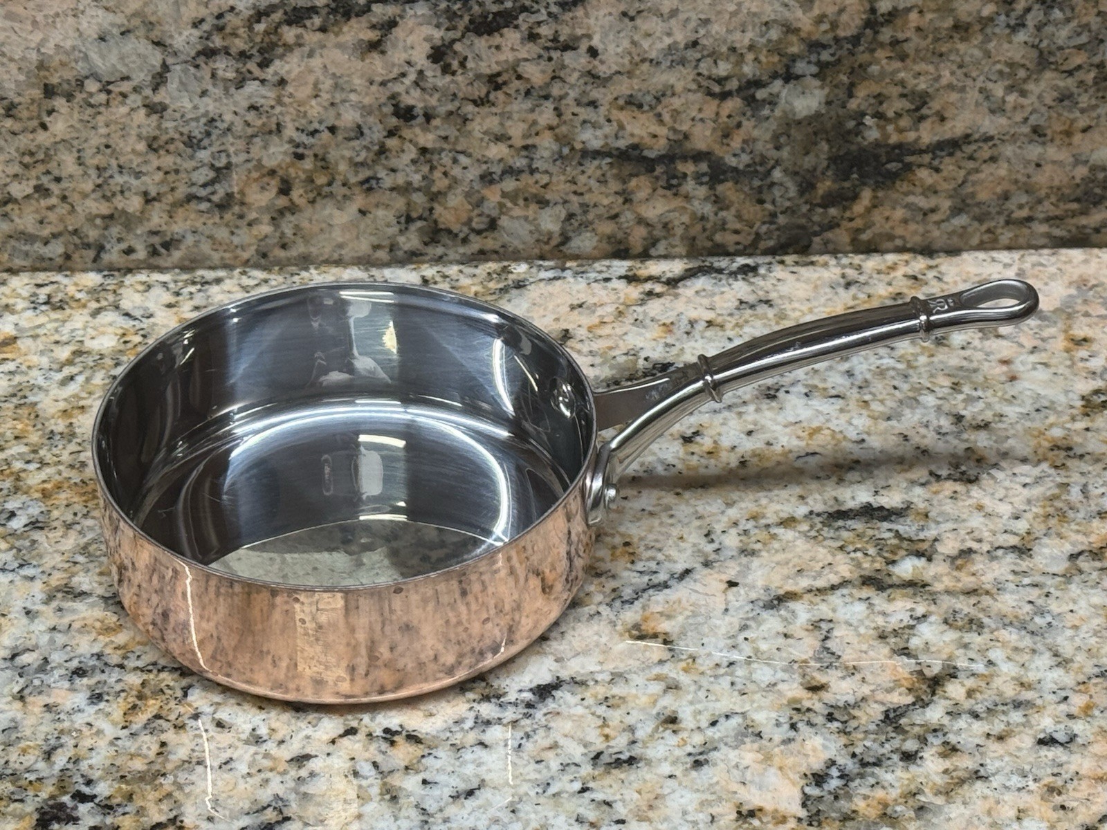 Ruffoni Symphonia Cupra 4 7/8” Mini Copper Saucepan Butter Warmer Italy