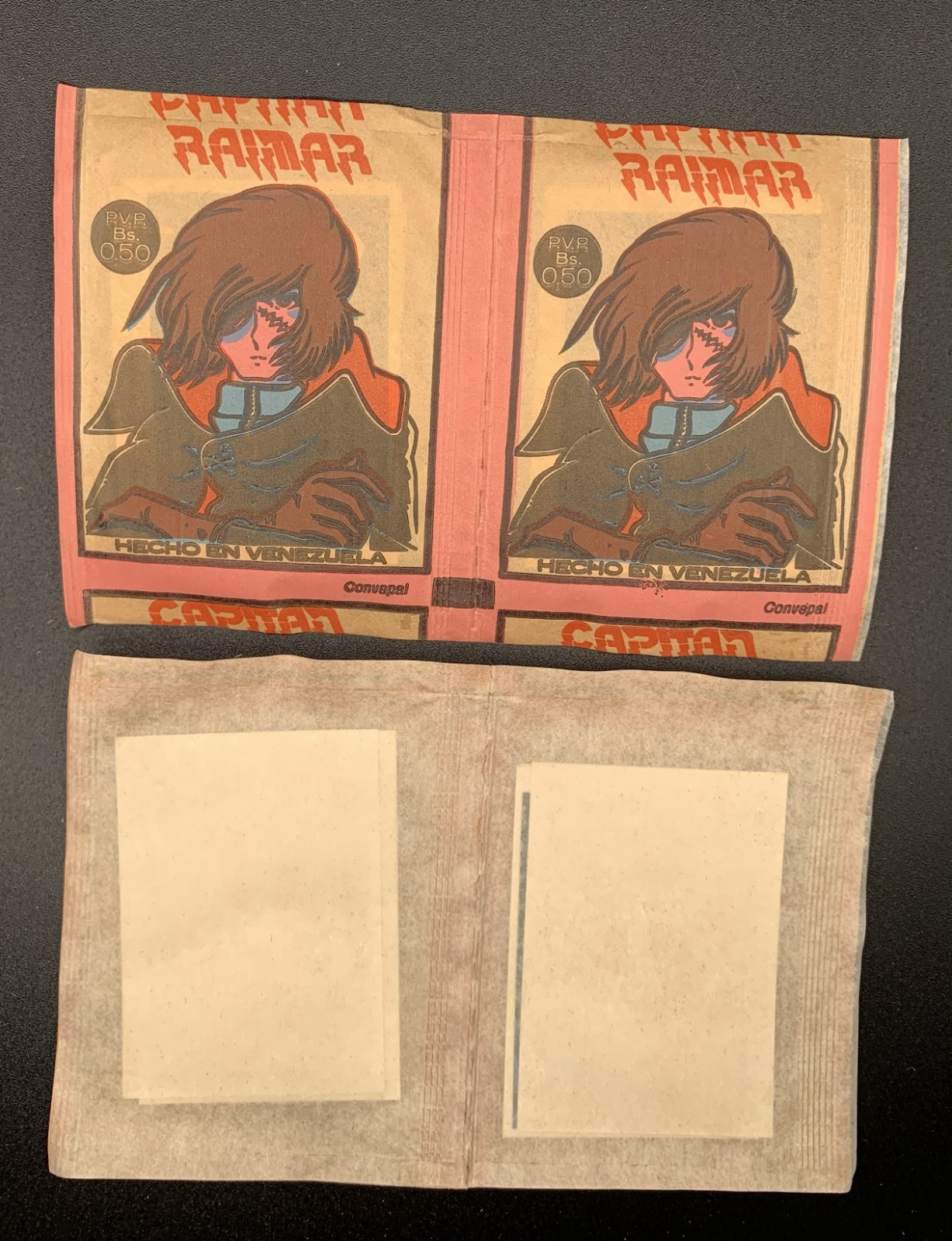 VINTAGE 1980s REYAUCA CAPITAN RAIMAR SPACE PIRATE ANIME 1 SEALED STICKER PACK