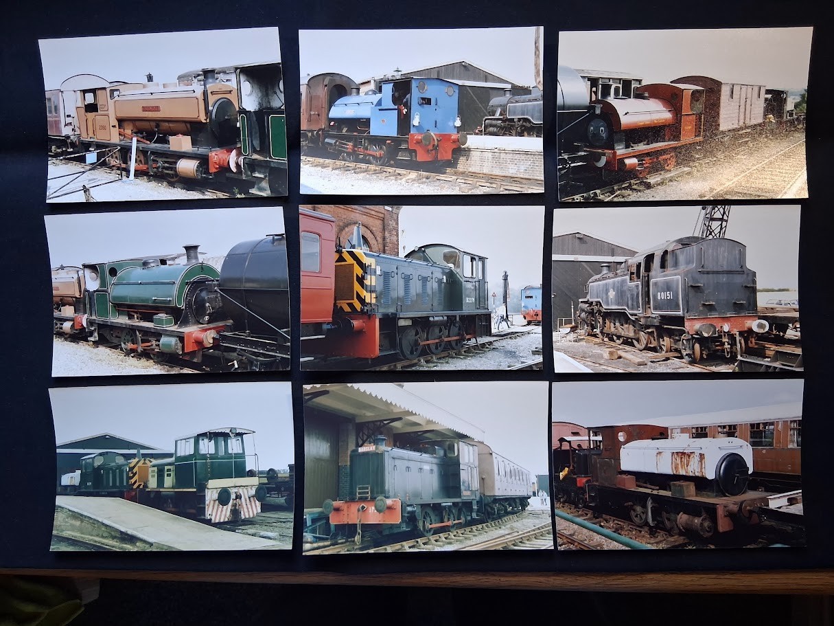 9 Original Photographs Of Vintage Trains Taken In 1986