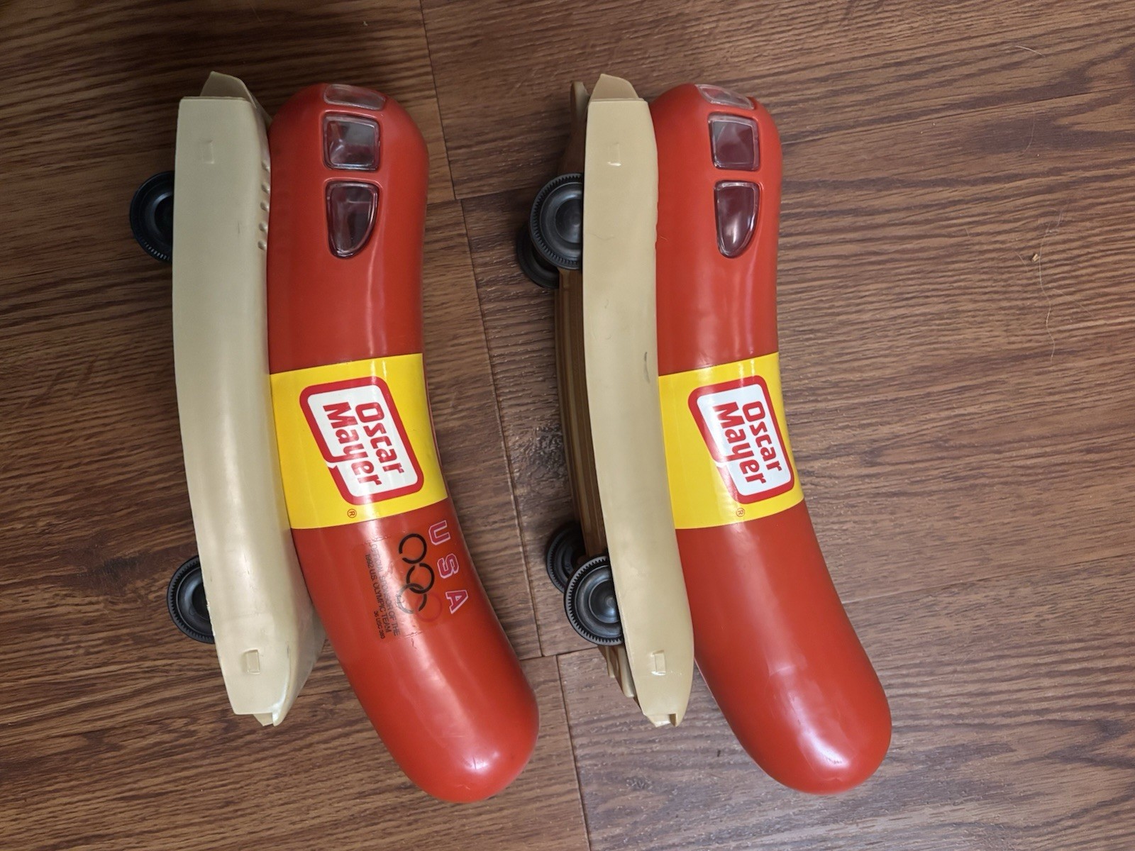 Oscar Mayer Wiener Mobile Coin Bank Car Complete Collection of 2 Vintage