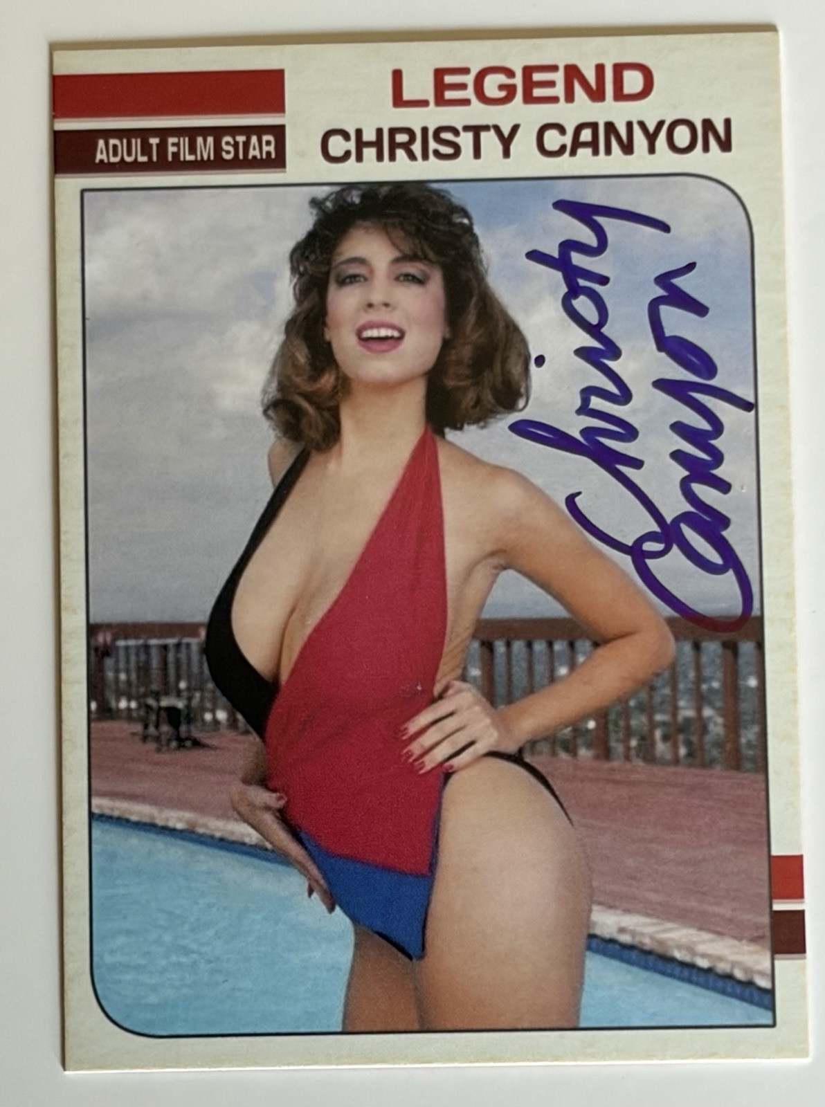 Christy Canyon Signed Custom Trading Card BAS Beckett Witness COA Autograph Christy Canyon Signed Custom Trading Card BAS Beckett Witness COA Autograph