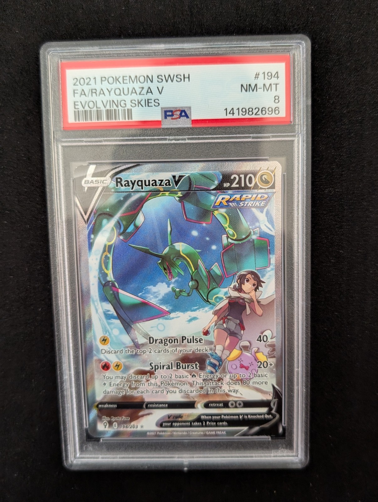 Rayquaza V 194/203  - PSA 8 (Evolving Skies)