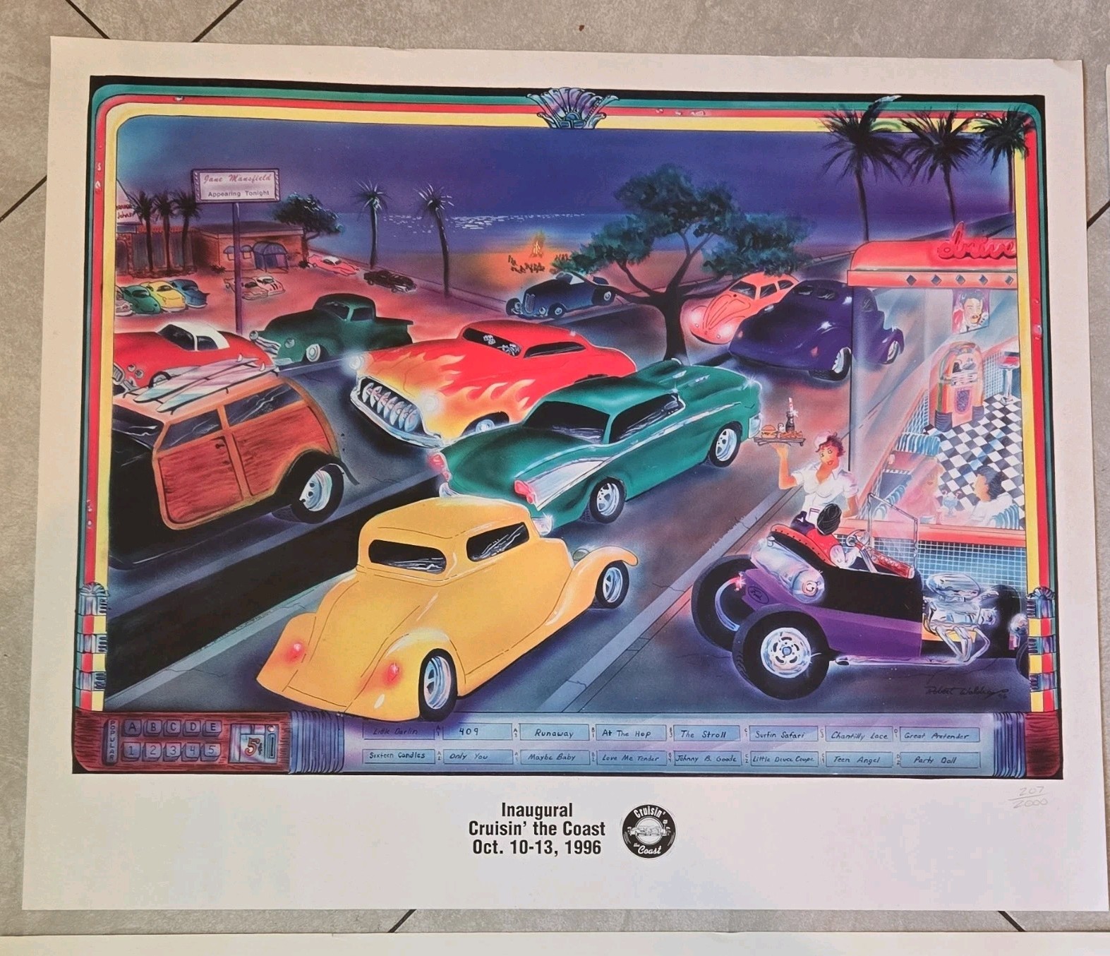 Cruisin' the Coast Collectible Car ORIGINAL POSTERS Lot of 2 (1996-1997) VGood Cruisin' the Coast Collectible Car ORIGINAL POSTERS Lot of 2 (1996-1997) VGood