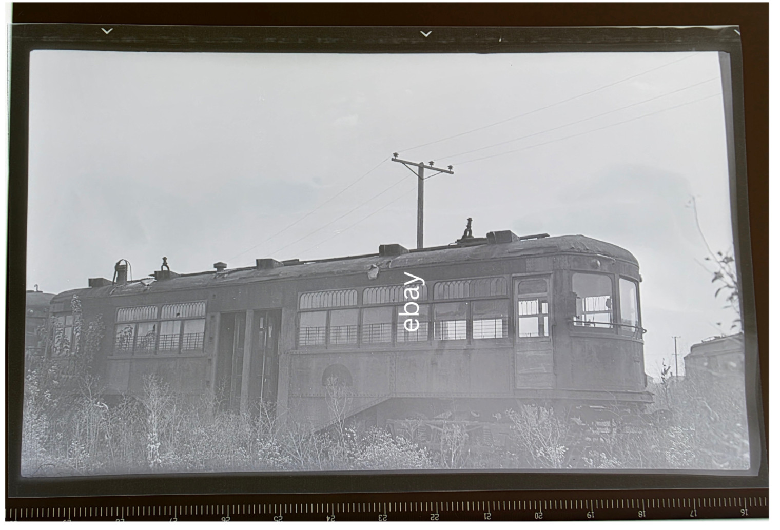 C. 1940 Ohio Public Service Co Retired Kuhlman Interurban Trolley Photo Negative