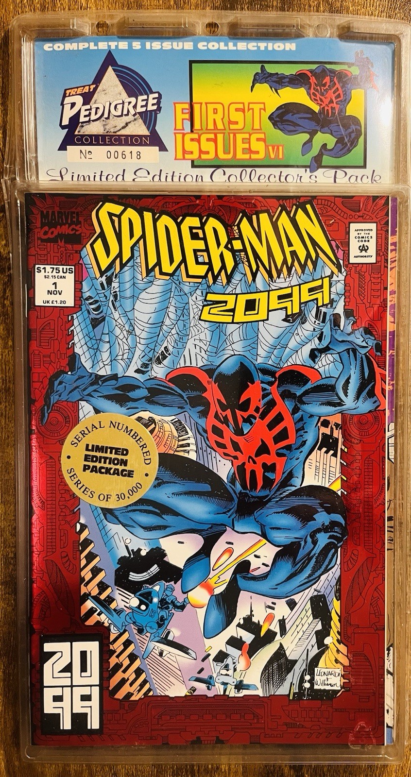 SPIDER-MAN 2099 #1 EXTREMELY RARE PEDIGREE LIMITED EDITION FACTORY SEALED PACK