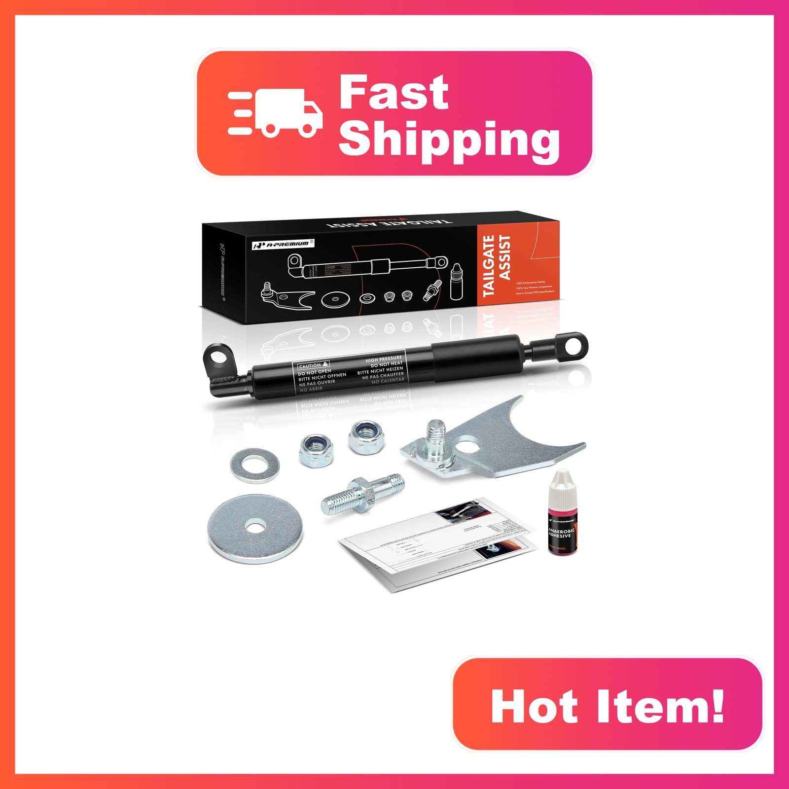 A-Premium Tailgate Assist Shock for 1999-2006 Chevy Silverado GMC Sierra