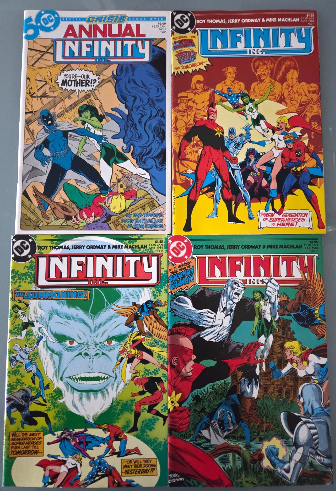 INFINITY INC SET OF 25 ISSUES (1984) DC COMICS 1ST McFARLANE MR BONES #1 #13