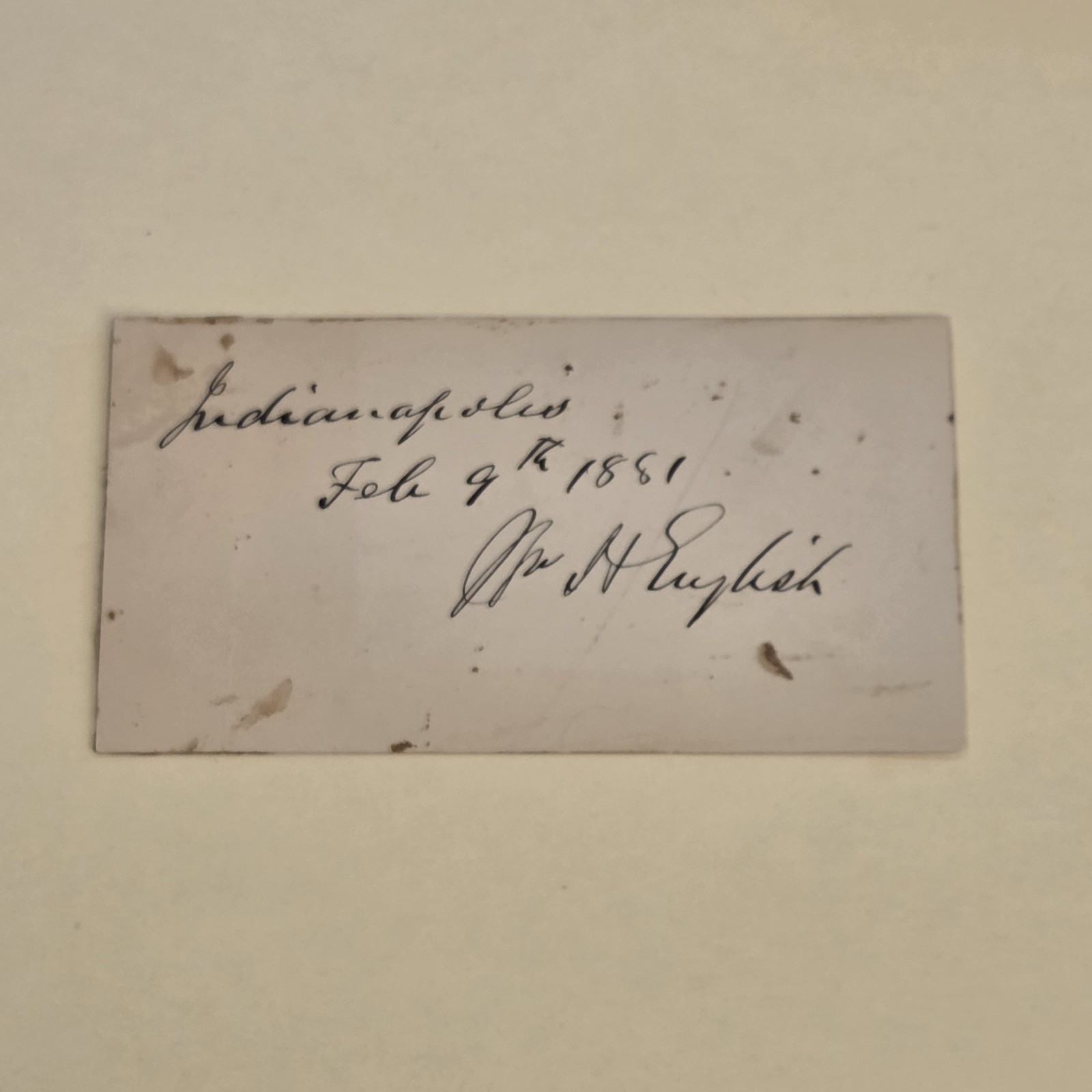 William Hayden English Signed Politician 1880 VP Nominee Autograph Auto W.H. 2
