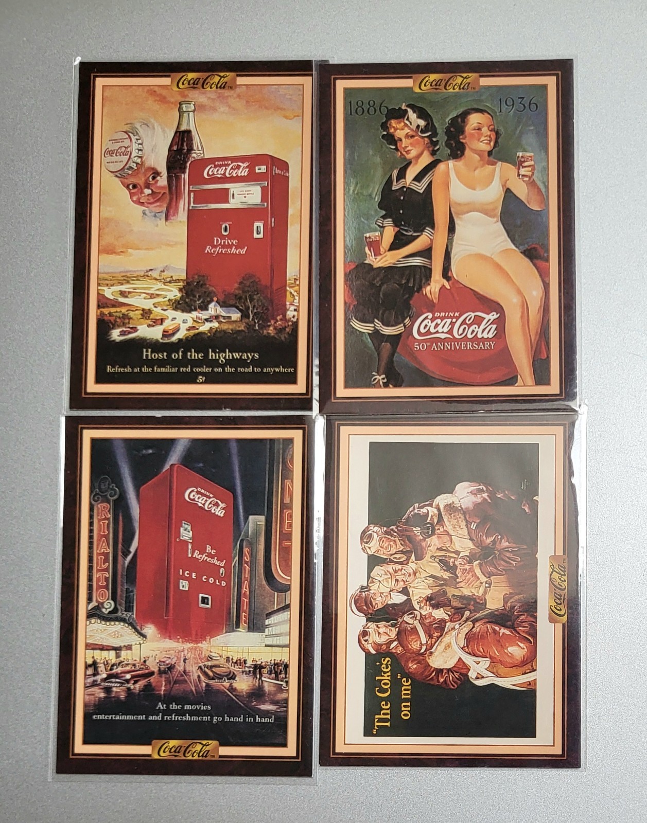 Coca-Cola Collection Series 3 1994 Trading Card Lot 4 #218 #219 #273 #275