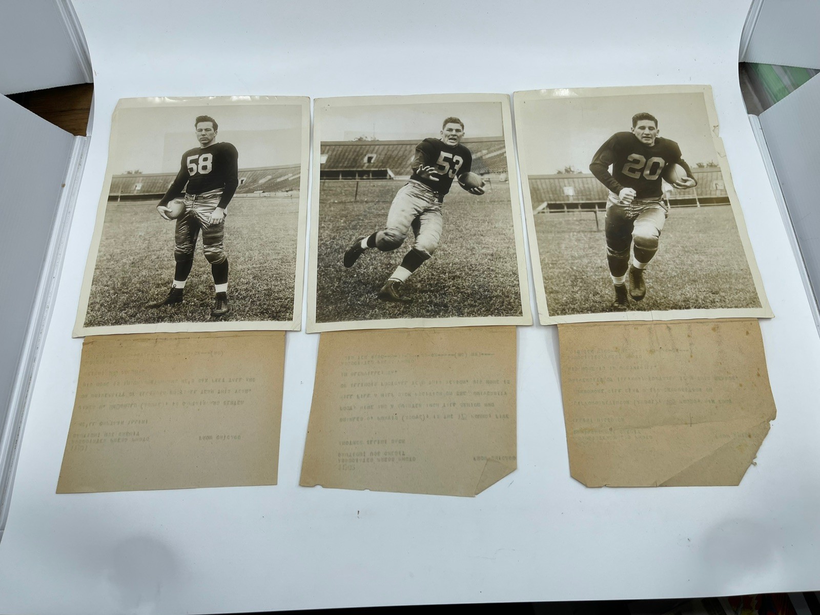 Vintage 1938 Press Photo Football Illinois Handsome Purvis Peterson McDonald