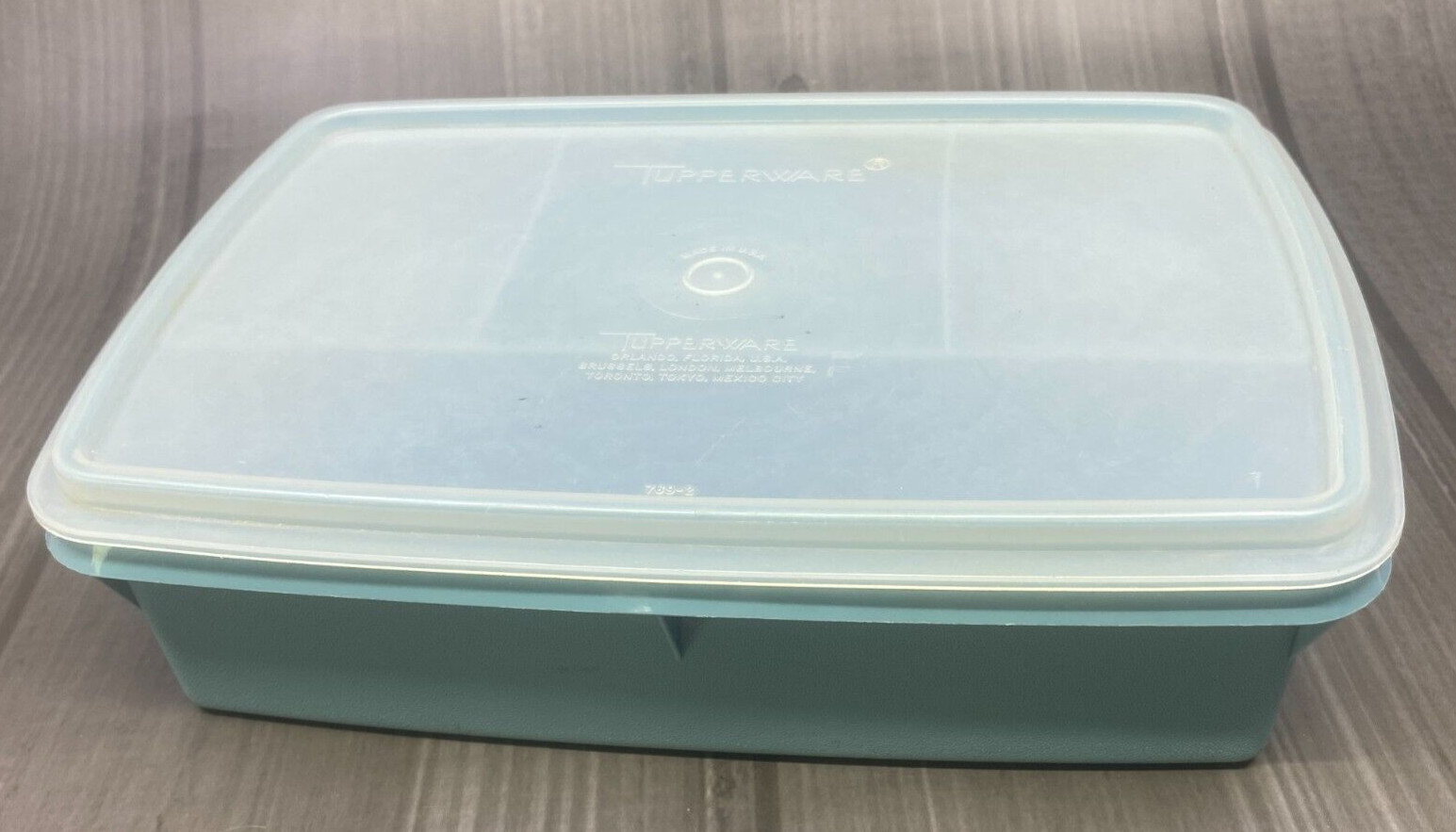 Tupperware Stow N Go 3pc Blue Storage Container Organizer Box 767 768 769