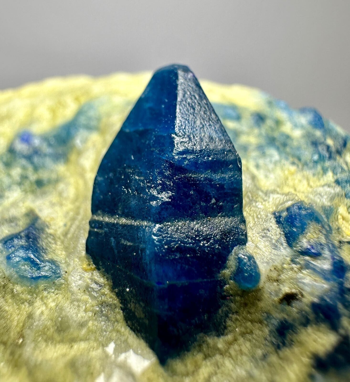 Top Quality Blue Afghanite Crystal,Lazurite On Matrix From Badakhshan Afg,225 Gm