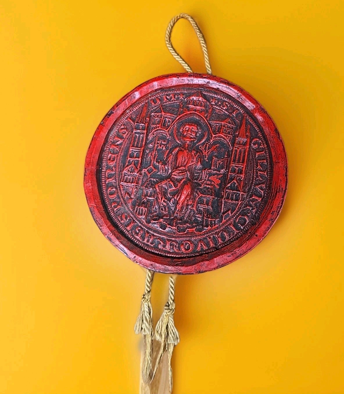 large Wax plaque Wax seal Regensburg: St. Peter in the Romanesque cathedral 9