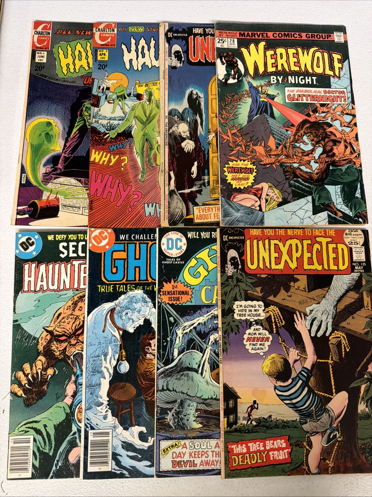DC Marvel Charlton Bronze Age HORROR Lot 8 Comics 1st Print 1970s Lot #34 *Z12