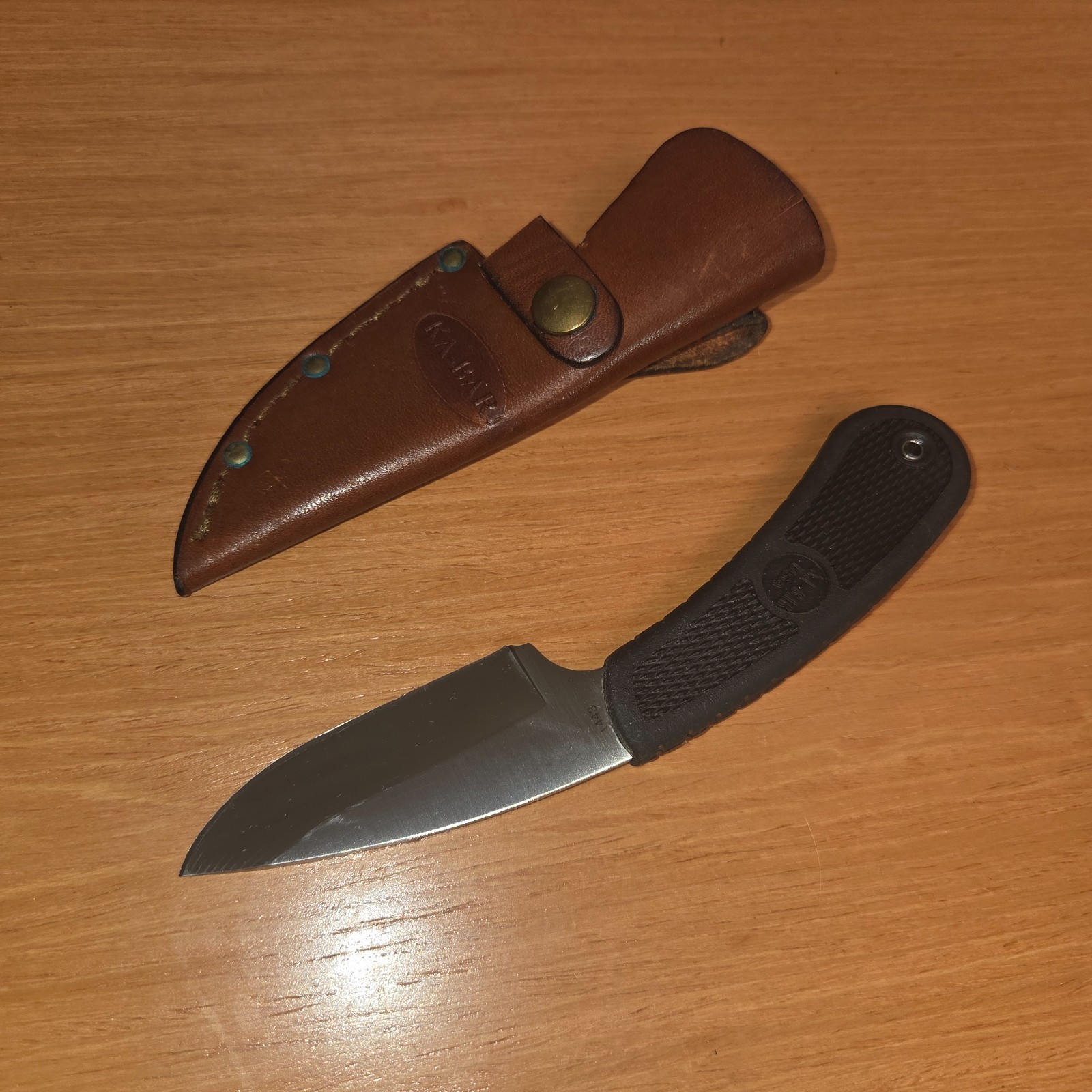 Vtg KA-BAR 1443 Precision Hunter Small Drop Point Fixed Blade Knife USA