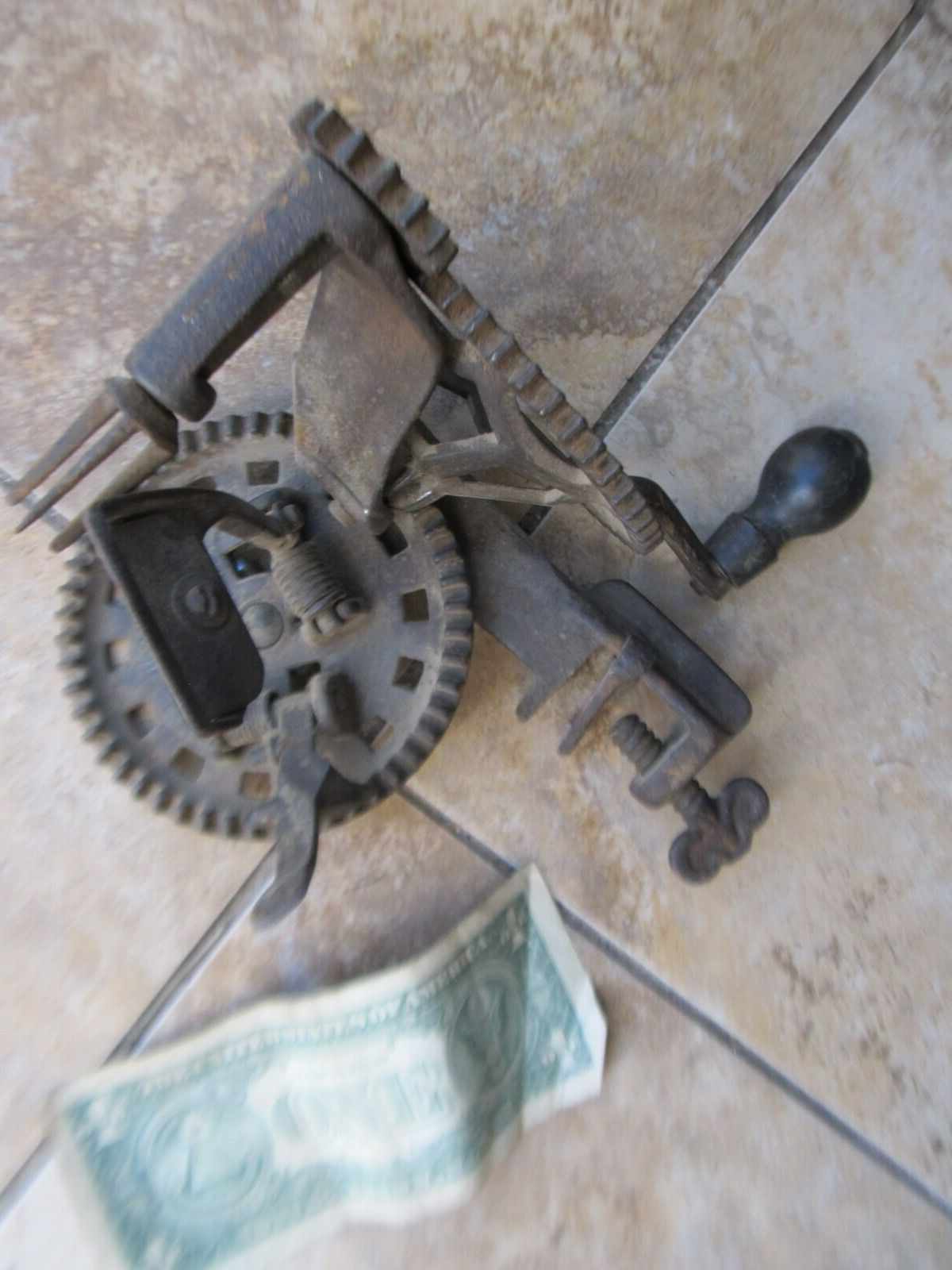 Rare 1902 Antique Victorian Cast Iron Hudson Apple Peeler / Parer, Leominster