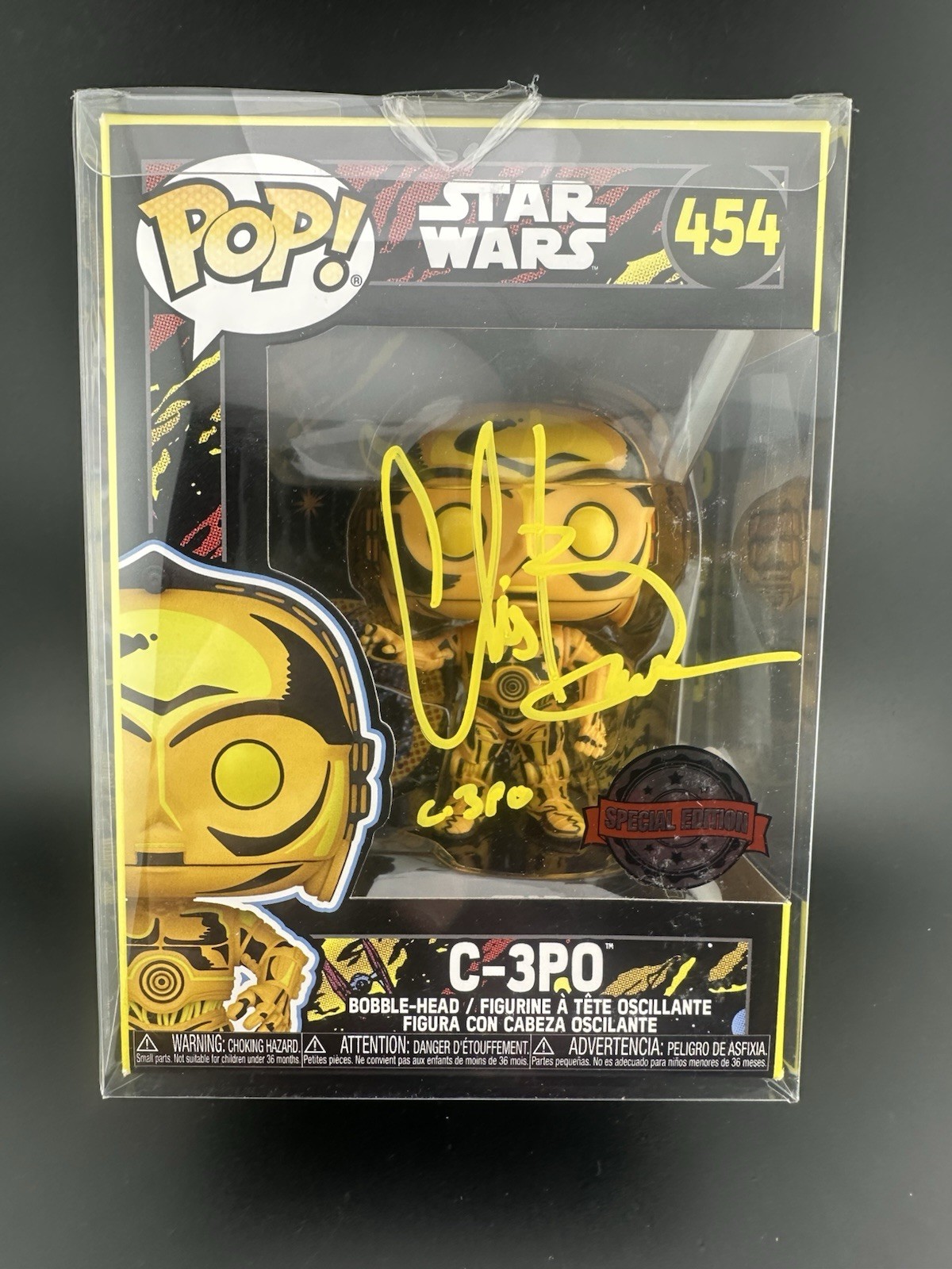 Chris Bartlett Signed Funko Pop C-3PO Star Wars #454 (Target Exclusive) JSA Chris Bartlett Signed Funko Pop C-3PO Star Wars #454 (Target Exclusive) JSA