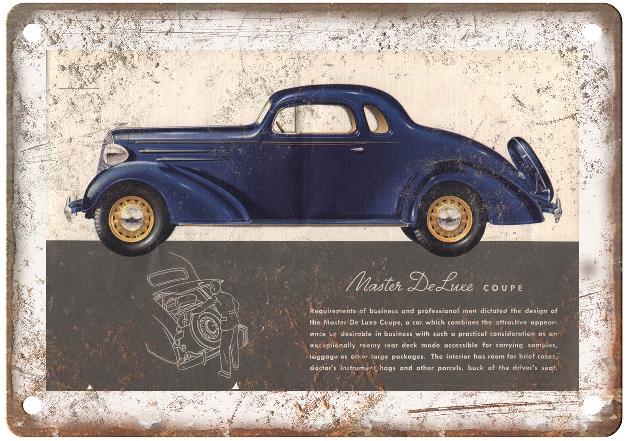 Vintage 1936 Chevrolet Auto Ad Retro Look Reproduction Metal Sign AM924