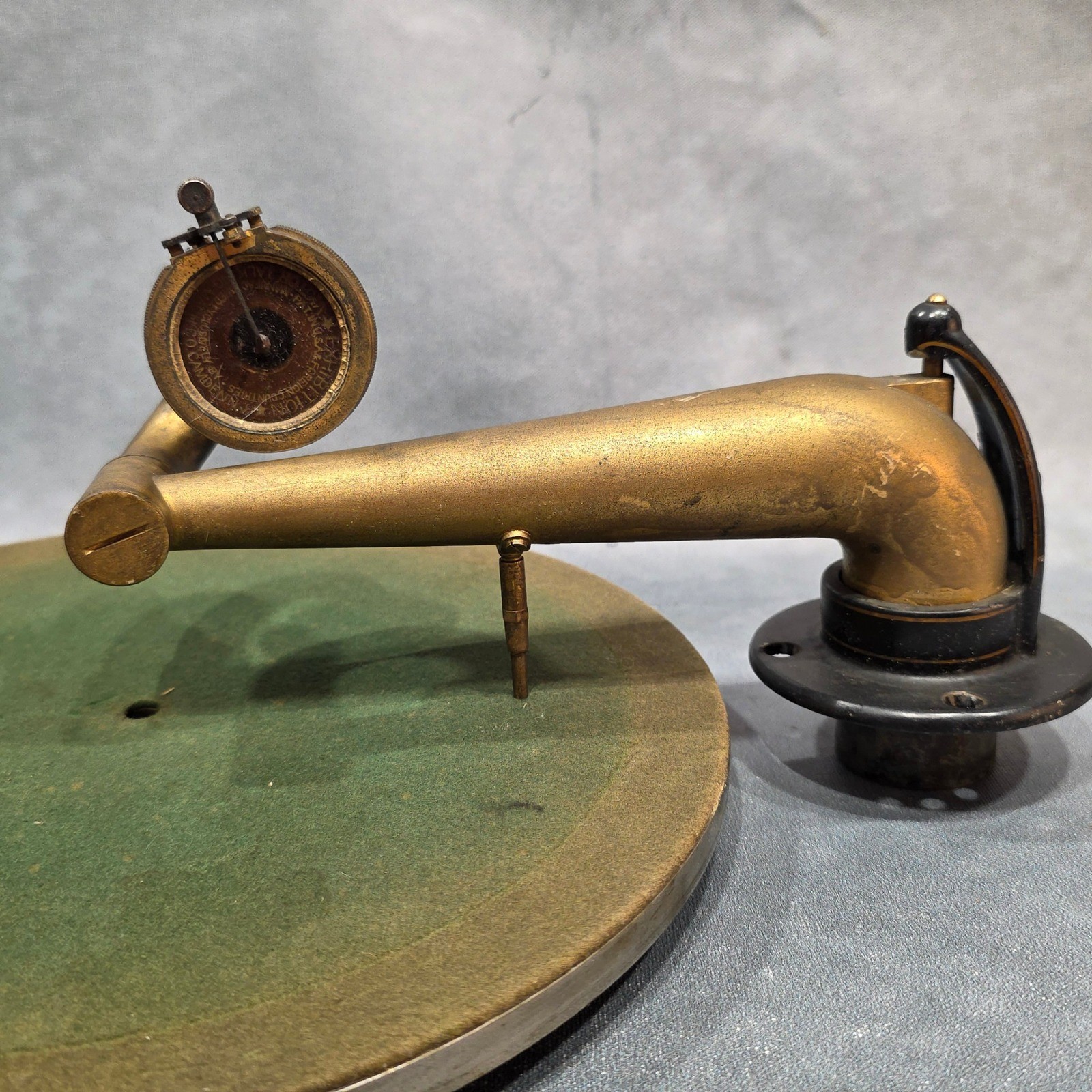 Vintage Victor Victrola Phonograph Parts Exhibition Reproducer Tone Arm Wood Cup