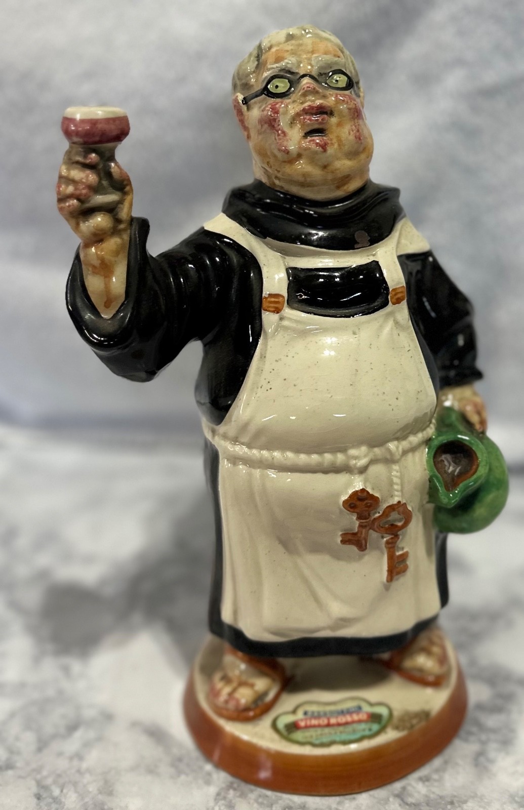 Monk (Friar) Holding Wine Glass Decanter