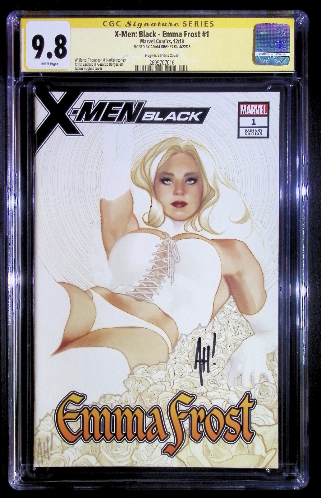 X-Men Black: Emma Frost #1 Adam Hughes Trade Variant CGC 9.8 - Signed 🔥🔥