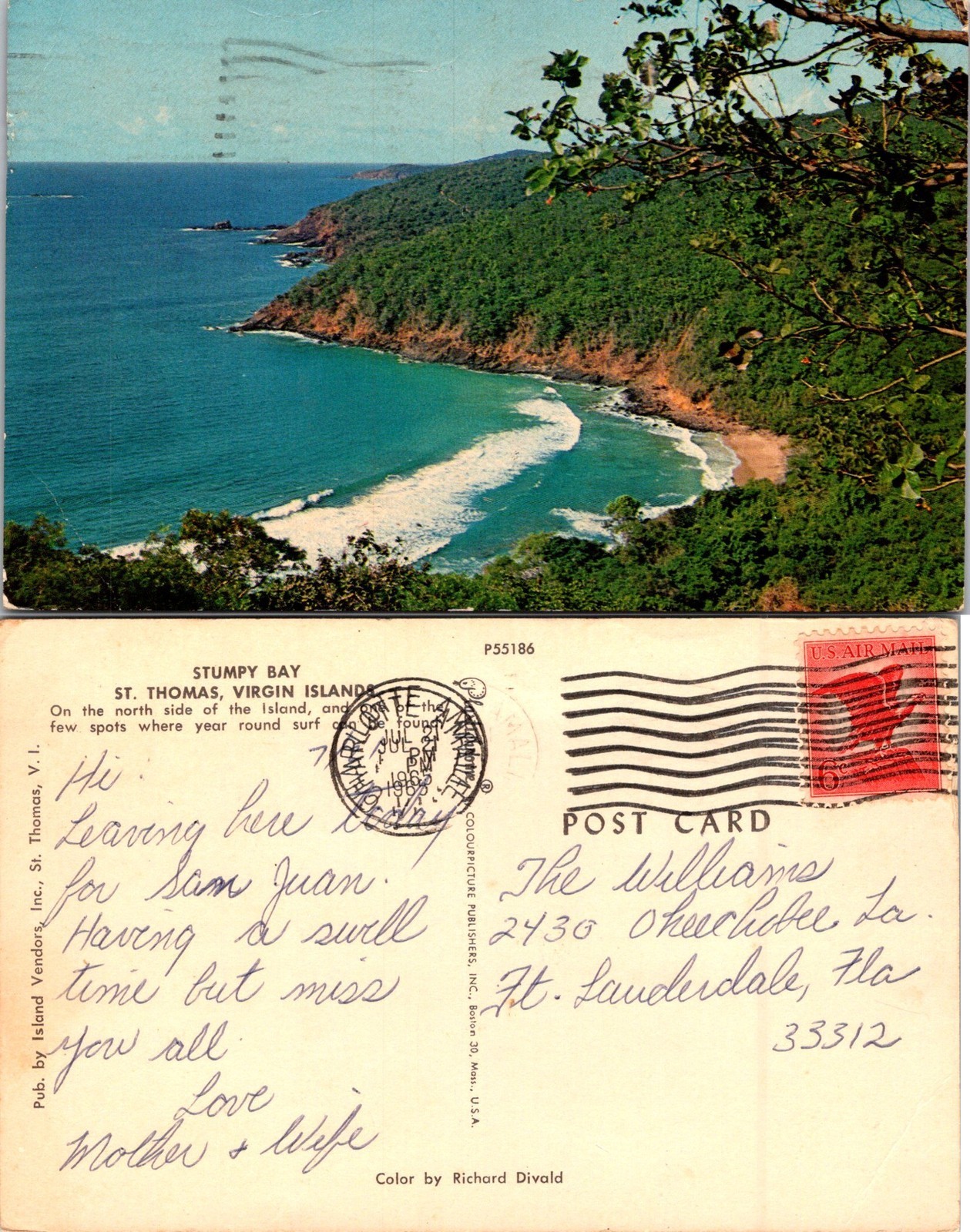 St. Thomas USVI Stumpy Bay, U.S. Virgin Islands North Side Postcard 71974
