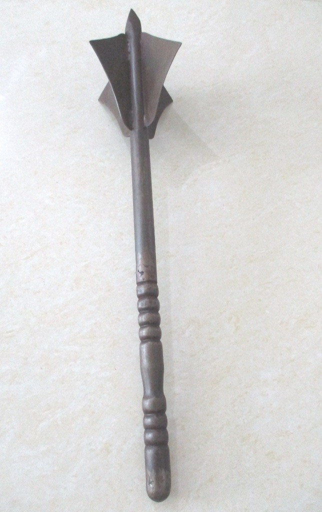 ANTIQUE BATTLE MACE HAND CRAFTED .