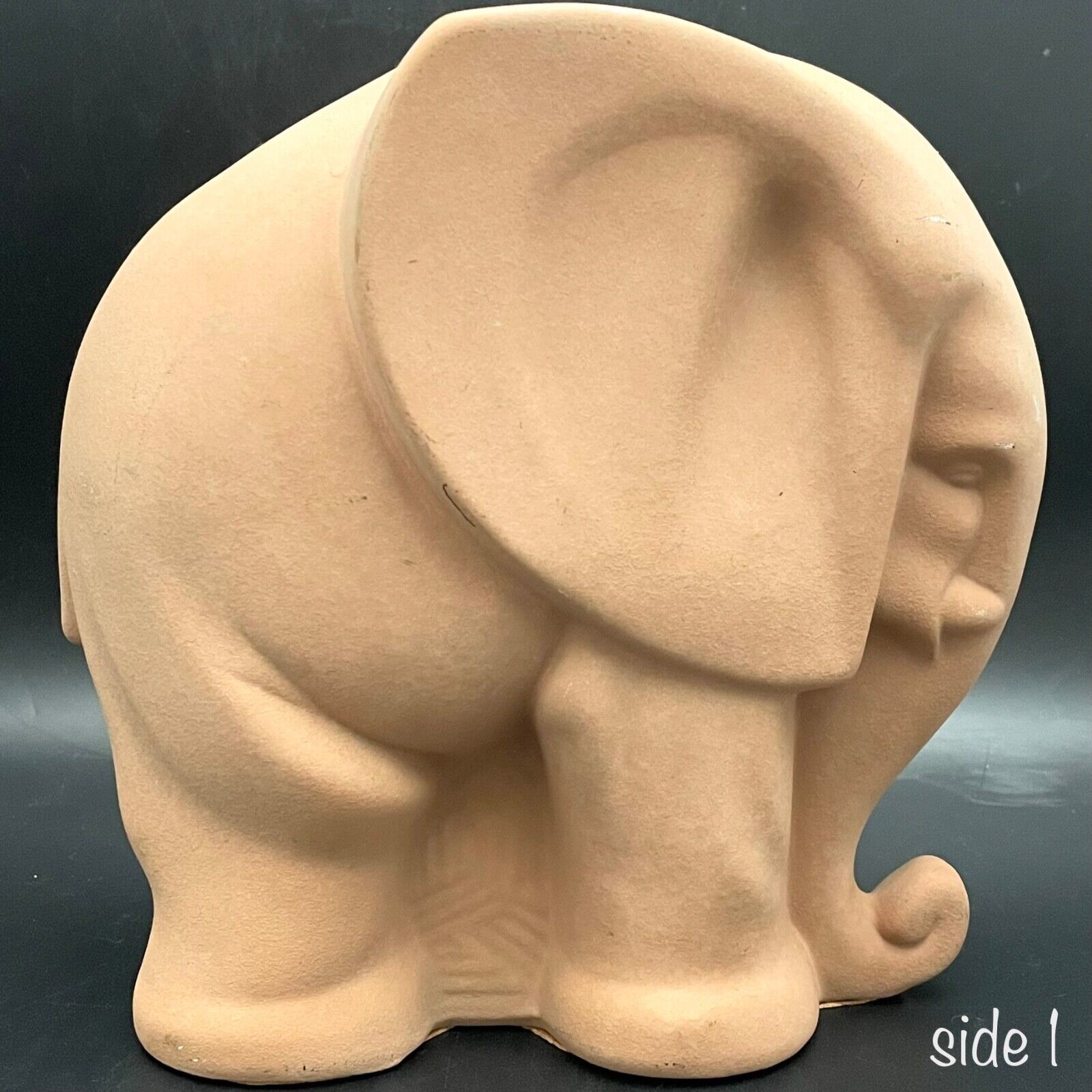 Hyalyn Porcelain Post Mid Century Modernist Elephant Rare Terracotta Finish USA
