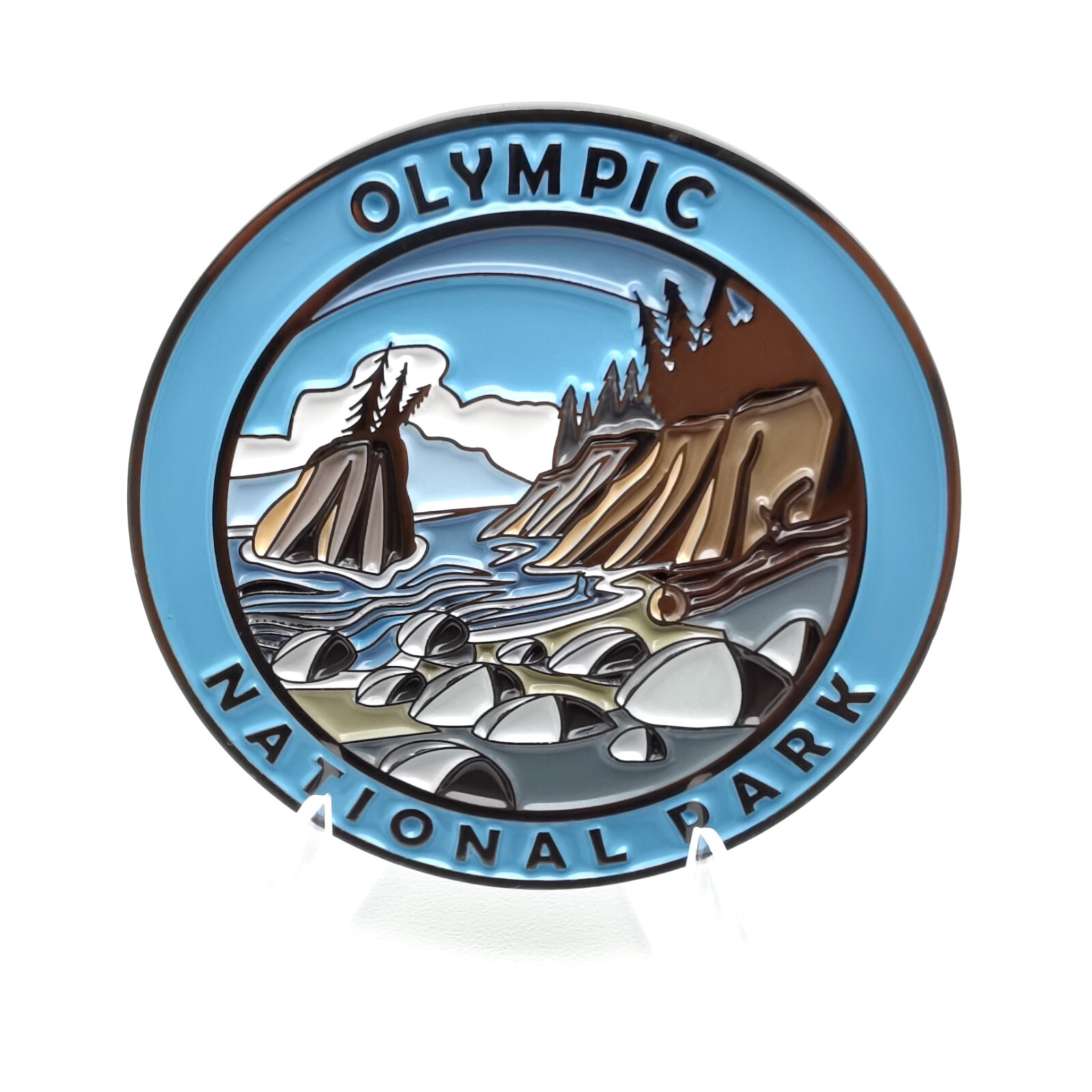 Cre8Travel Olympic National Park Collectible Magnet - Enamel Finish, 52mm NEW