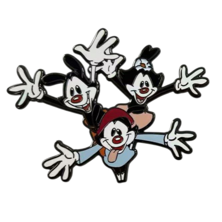 ANIMANIACS Yakko, Wakko, and Dot 90s Cartoon Hat Jacket Tie Tack Lapel Pin