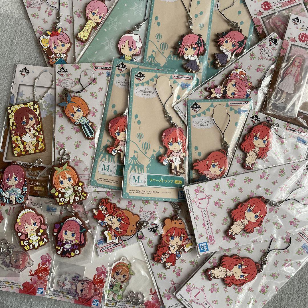 The Quintessential Quintuplets rubber strap Acrylic stand lot of 24 Set sale