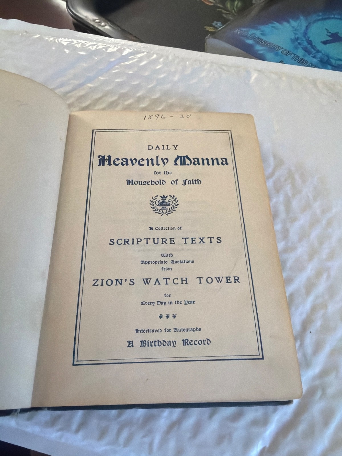 Watchtower heavenly manna historical well used nice rare Watchtower heavenly manna historical well used nice rare