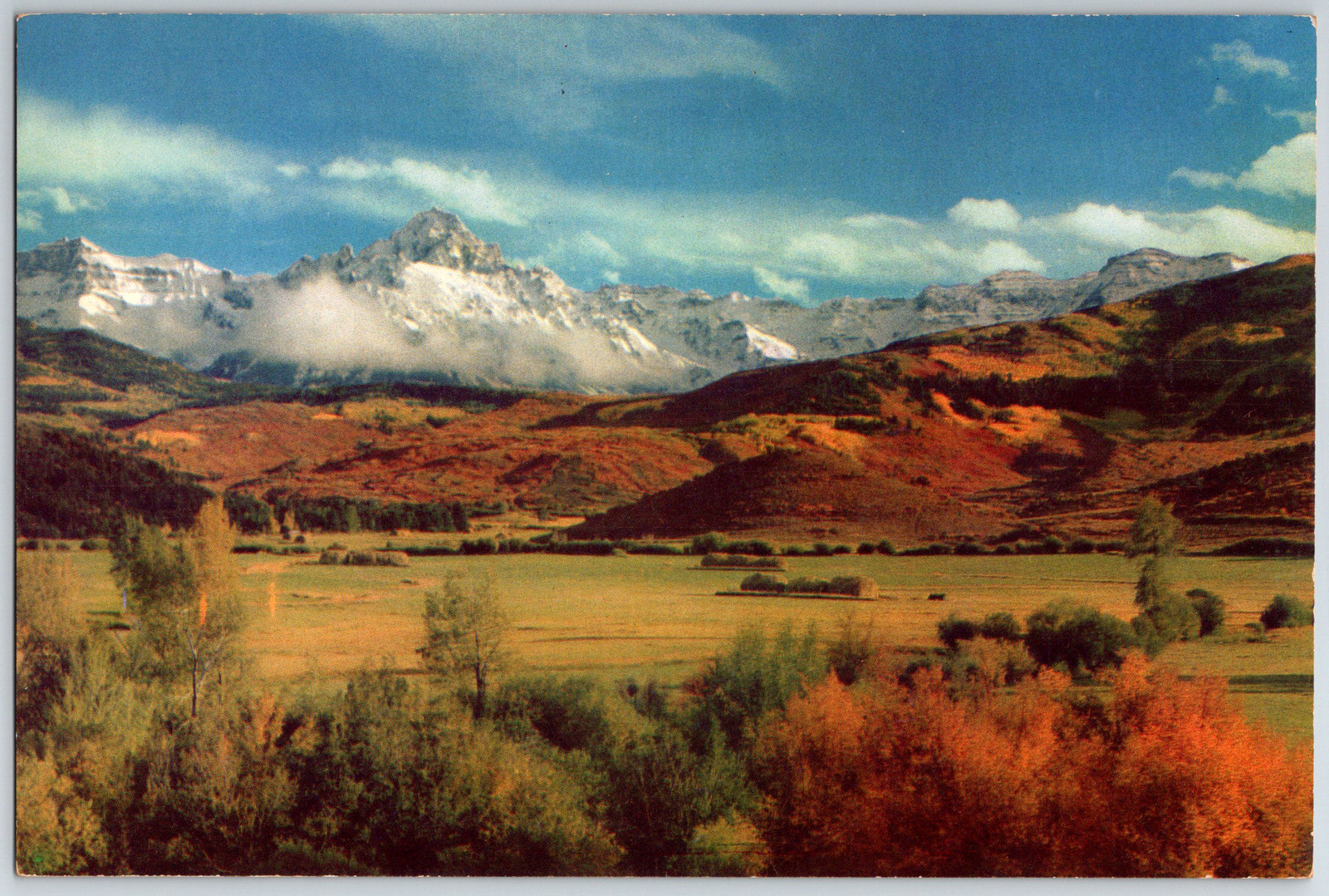 c1960s Alpine Meadow Foothills Snowcapped 9\