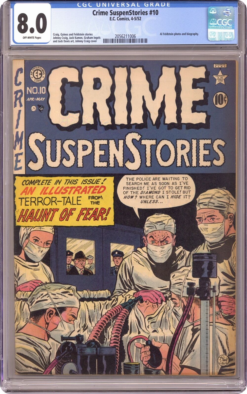 Crime Suspenstories #10 CGC 8.0 1952 2056211006