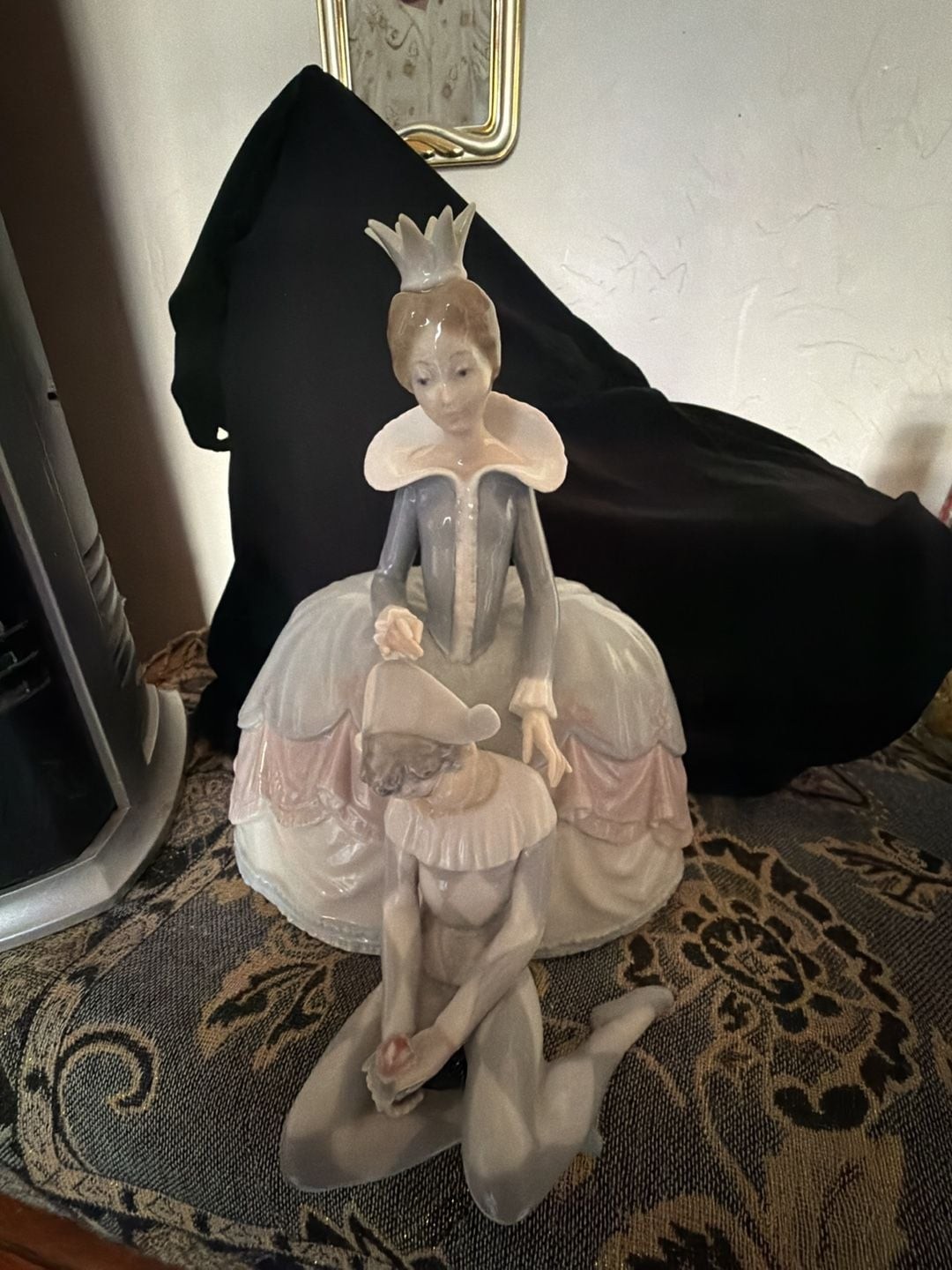 Lladro 4883 Lady and Young Harlequin Figurine 1974 Retired
