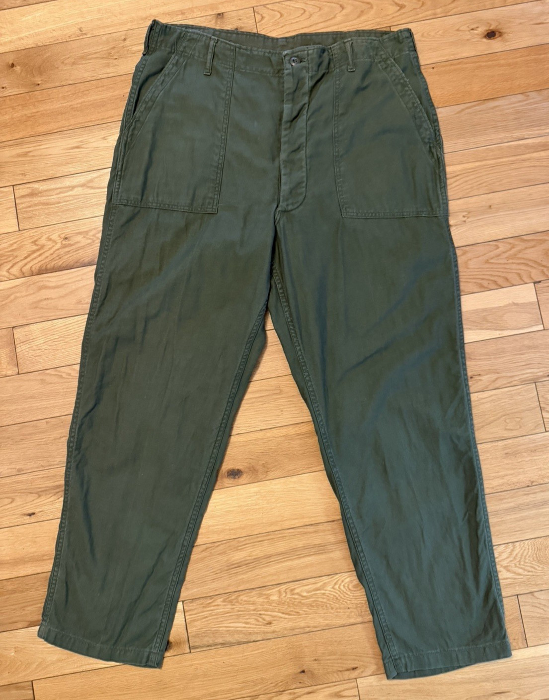 1972 Vietnam War US Army Trousers Utility Cotton Sateen OG-107 Fatigue 37 x 29.5