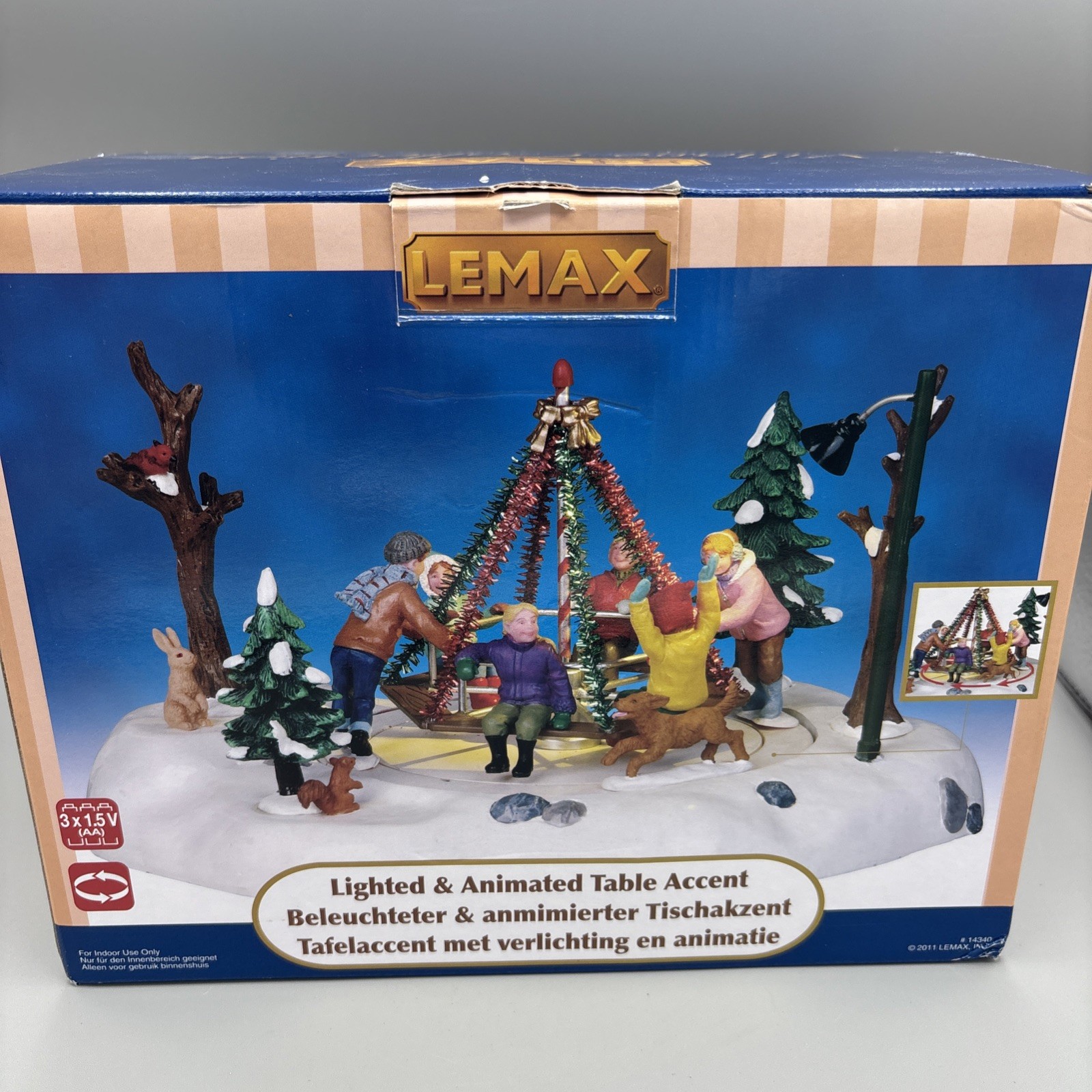 Lemax~14340~Lighted Animated Winter Playground Village Collection~Retired