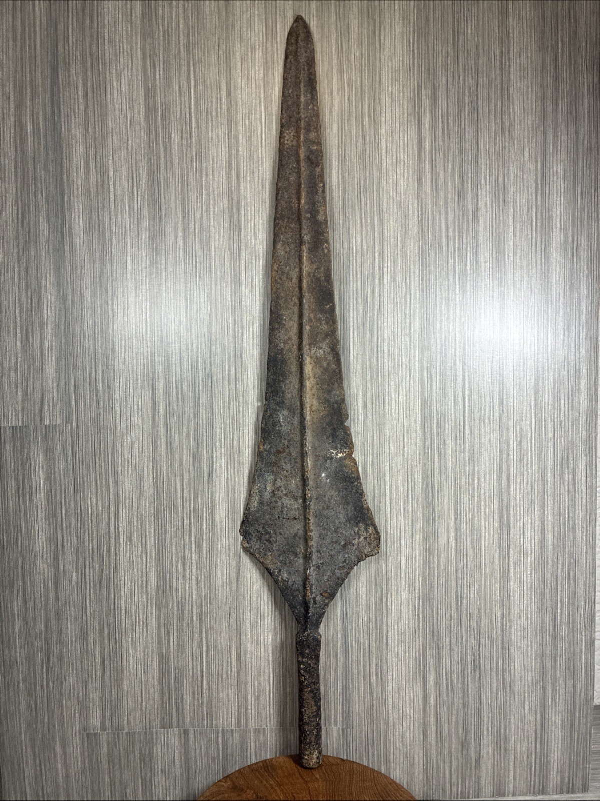 Antique Congo Central African Hand Forged Iron Spear - Museum Curator Provenance