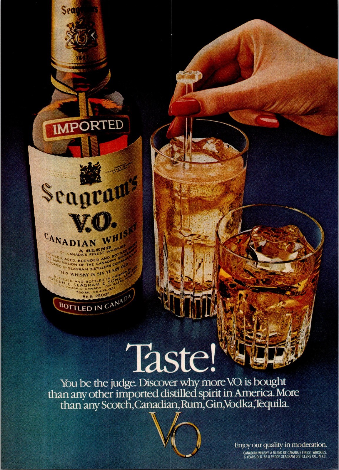 1981 • Seagram\'s V.O. Whiskey • Print Ad • 80s Fashion  • iA.28