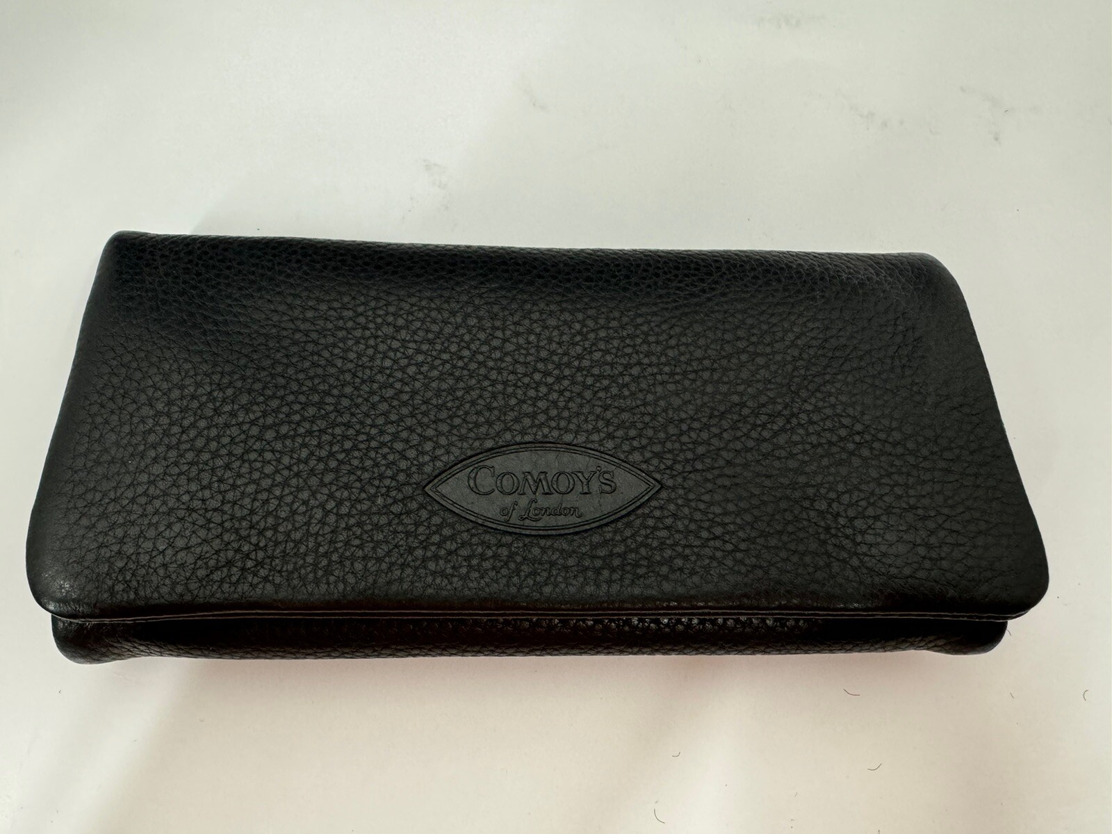 Comoy's of London Small Roll Up Leather Tobacco Pouch 900800 - Black - New