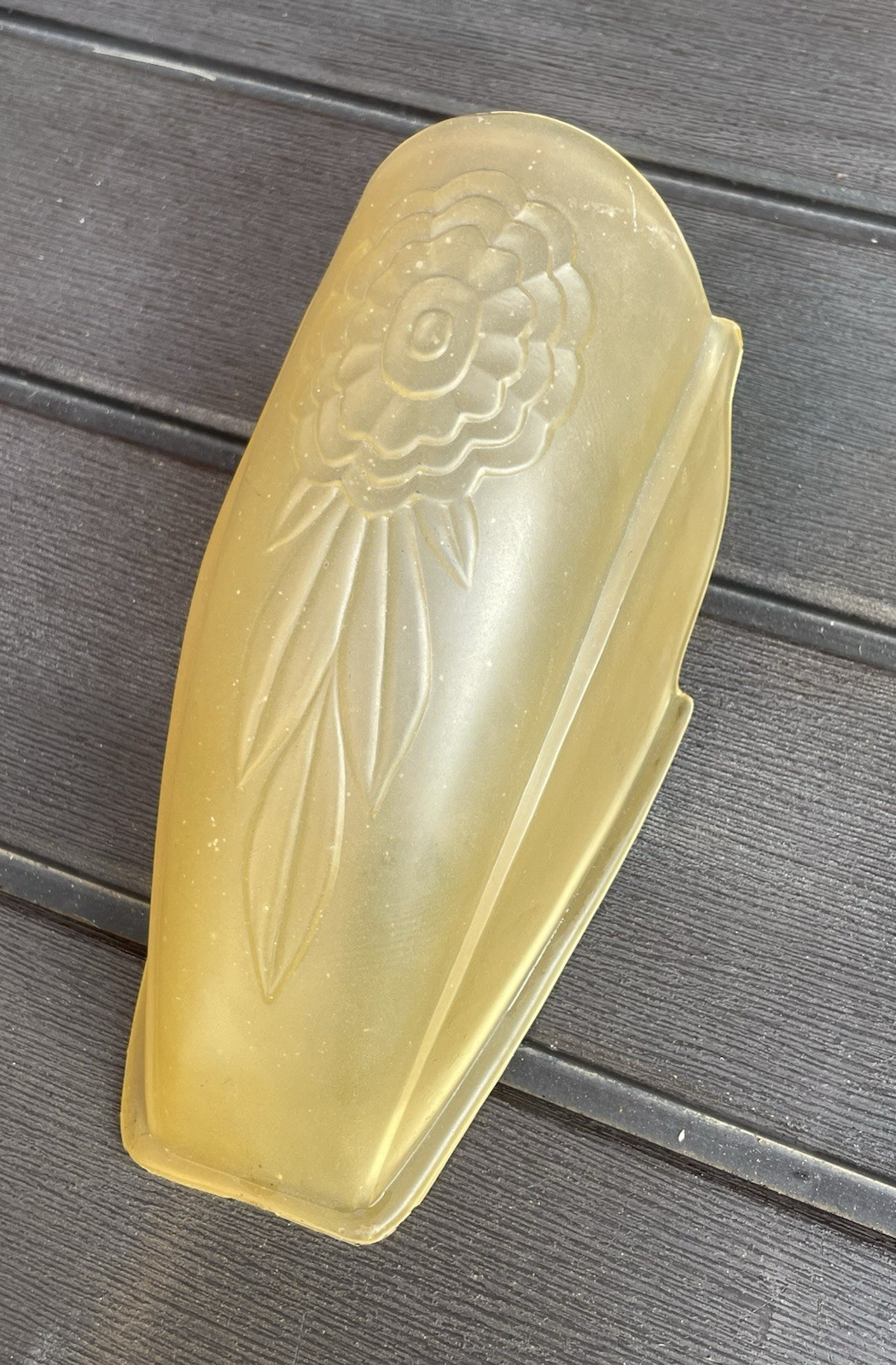 Antique Vtg Puritan Glass Slip Shade Amber Replacement for Chandelier or Sconce